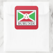 Burundi Vierkante Sticker (Tas)