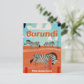 Burundi vintage-poster briefkaart (Staand voorkant)