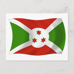 Burundi Vlag Ansichtkaart Briefkaart