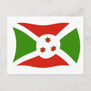 Burundi Vlag Ansichtkaart Briefkaart