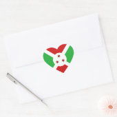 Burundi Vlag Hart Sticker (Envelop)
