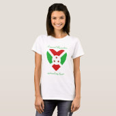 Burundi Vlag Hartendief T-Shirt (Voorkant volledig)