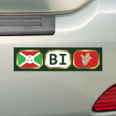 Burundi Vlag Landkaart Code Bumpersticker (Op auto)
