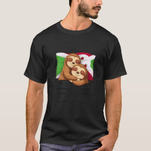 Burundi Vlag Luiaard Pyjama Slaapfeestje Slapen Bu T-shirt