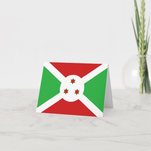 Burundi Vlag Notitiekaart (Voorkant)