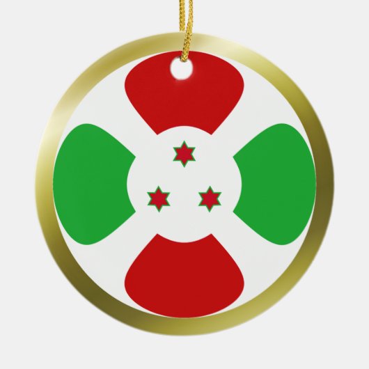 Burundi Vlag Ornament (Voorkant)