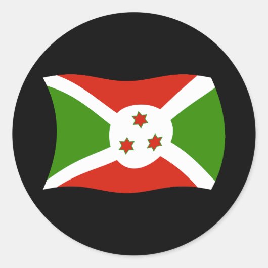 Burundi Vlag Sticker (Voorkant)