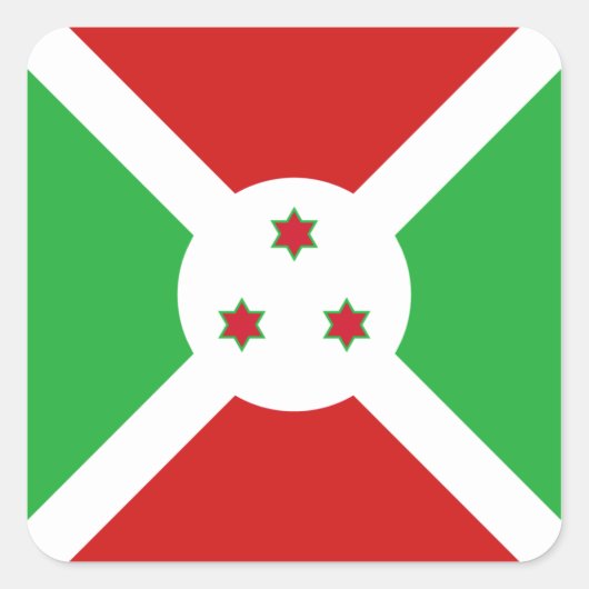 Burundi Vlag Sticker (Voorkant)