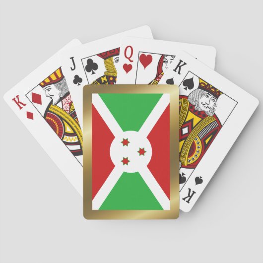 Burundi-vlagspelkaarten Pokerkaarten (Achterkant)