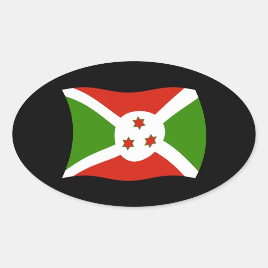 Burundi Vlagsticker Ovale Sticker (Voorkant)