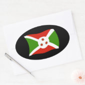 Burundi Vlagsticker Ovale Sticker (Envelop)