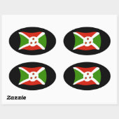 Burundi Vlagsticker Ovale Sticker (Vel)