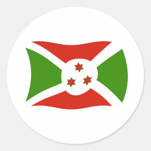 Burundi Vlagsticker Ronde Sticker (Voorkant)