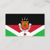 Burundische vlag en wapenstilstand, vlag van Burun Visitekaartje (Voorkant)