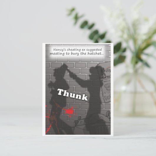 "Bury the Hatchet" Briefkaart (Staand voorkant)