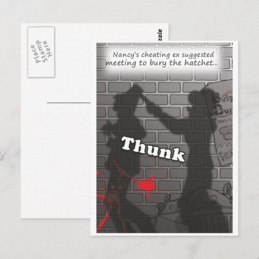 "Bury the Hatchet" Briefkaart (Voorkant / Achterkant)