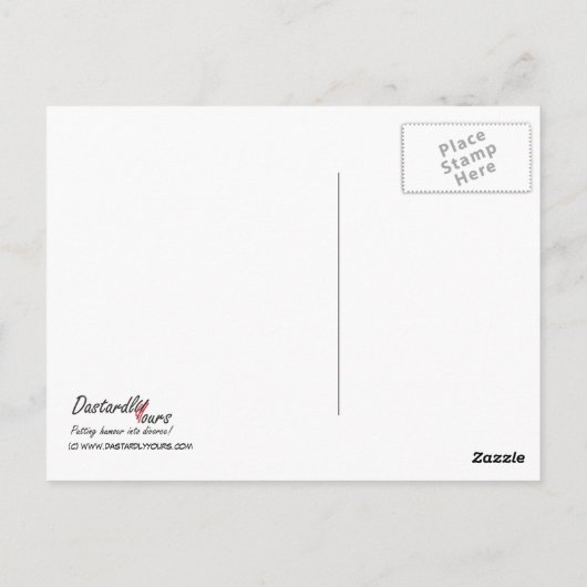 "Bury the Hatchet" Briefkaart (Achterkant)