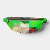 Bus 1521 Abstracte glitchkunst cyberpunk raster Heuptasje (Liggend)