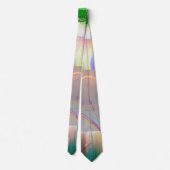 Bus 1521 Abstracte glitchkunst cyberpunk raster Stropdas (Achterkant)