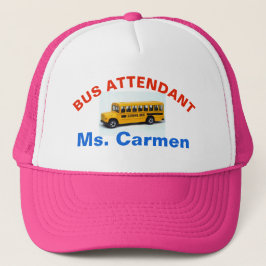 BUS-AANWEZIG met naam, PINK-PET Trucker Pet