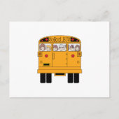 Bus achteraan school briefkaart (Voorkant)