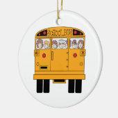 Bus achteraan school keramisch ornament (Links)