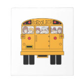 Bus achteraan school notitieblok (Voorkant)