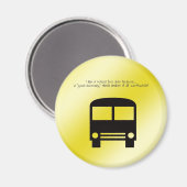 Bus Aide A Good Morning Smile Black Bus Magneet (Voorkant / Achterkant)