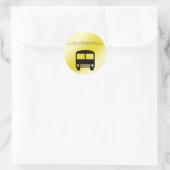 Bus Aide A Good Morning Smile Black Bus Ronde Sticker (Tas)
