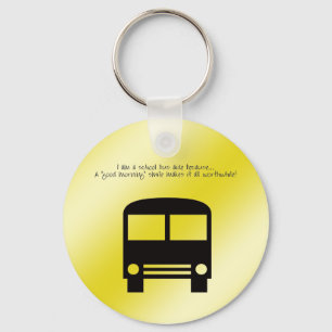 Bus Aide A Good Morning Smile Black Bus Sleutelhanger