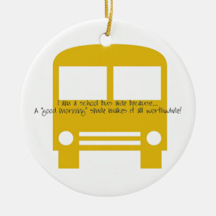 Bus Aide a Good Morning Smile Yellow Bus Keramisch Ornament
