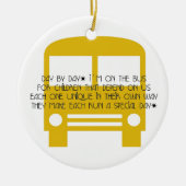 Bus Aide Day by Day Yellow Bus Keramisch Ornament (Voorkant)