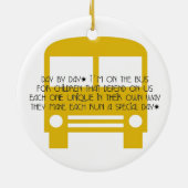 Bus Aide Day by Day Yellow Bus Keramisch Ornament (Achterkant)