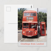 Bus and Telephone Box London 1998 Briefkaart (Voorkant / Achterkant)