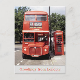 Bus and Telephone Box London 1998 Briefkaart