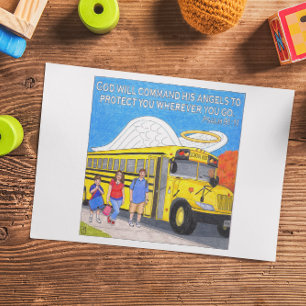 Bus Angel Inspirerend Post Card Briefkaart