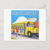 Bus Angel Inspirerend Post Kaart (Voorkant)