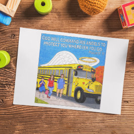 Bus Angel Inspirerend Post Kaart