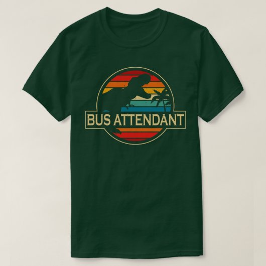 Bus Attendant Dinosaur T-shirt (Design voorkant)