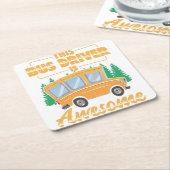 Bus-bestuurdersberoep | cadeau voor schoolbusbusse kartonnen onderzetters (Schuin)