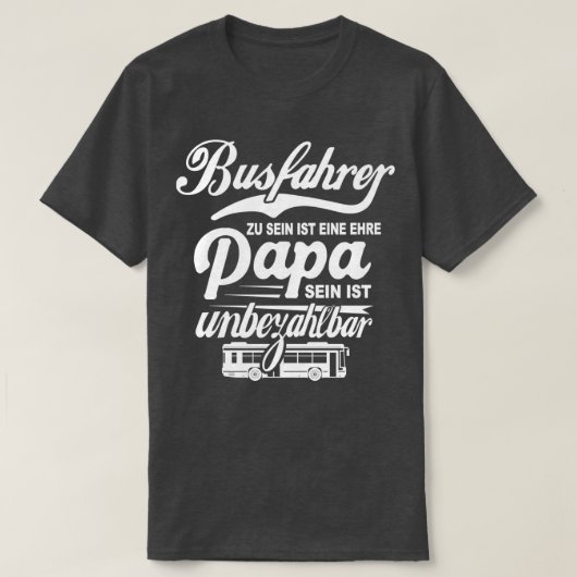 bus - bestuurdersbus Papa bus - grootpa - openbare T-shirt (Design voorkant)