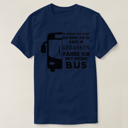 Bus-bestuurdersbus T-shirt (Design voorkant)