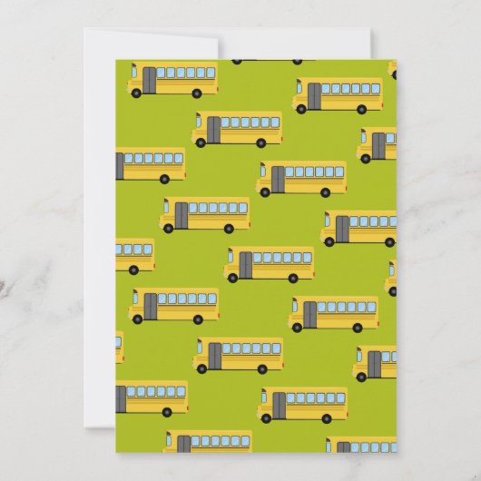 Bus Birthday Invitation Buses Kaart (Achterkant)