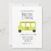 Bus Birthday Party Any Age Uitnodiging (Voorkant)