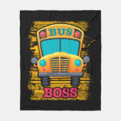 Bus boss - schoolbuswaardering fleece deken (Voorkant)