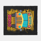 Bus boss - schoolbuswaardering fleece deken (Voorkant (Horizontaal))