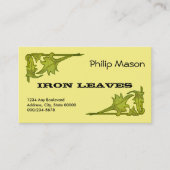 Bus. Card - Leafy Brackets in Green Visitekaartje (Voorkant)
