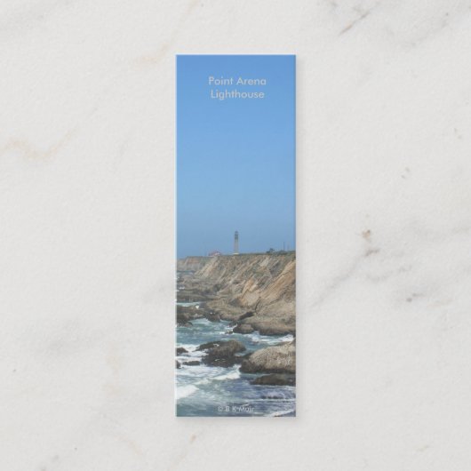 Bus. Card - Point Arena Lighthouse Mini Visitekaartje (Voorkant)