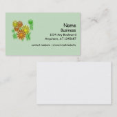 Bus. Card - Three Dimensional Daisies Visitekaartje (Voorkant / Achterkant)