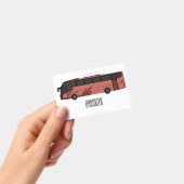 Bus cartoon illustratie badge (Handheld)